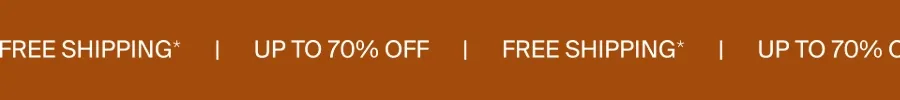 Upto 70% Off + Free Shipping