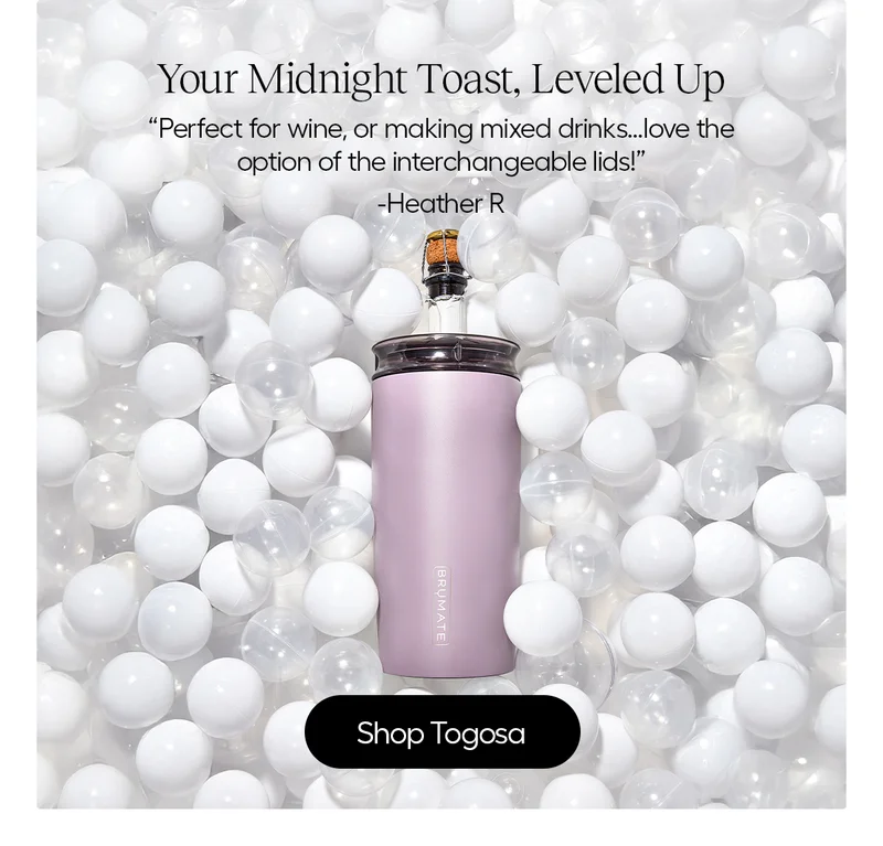 Your Midnight Toast Leveled Up. "perfect for wine, or making mixed drinks....love the option of interchangeable lids!" - Heather R.