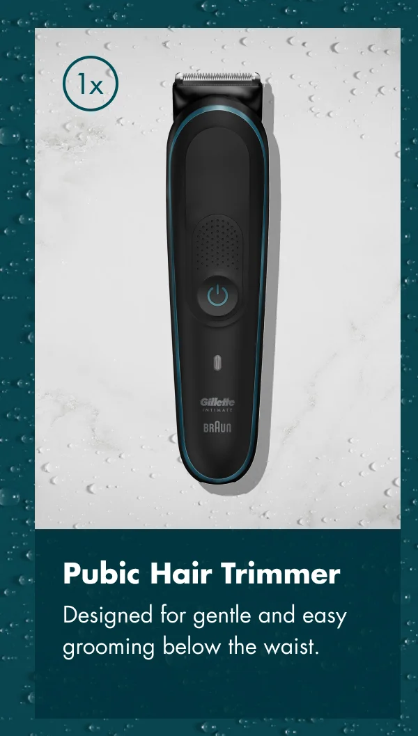 1 Pubic Hair Trimmer - Designed for gentle and easy grooming below the waist.