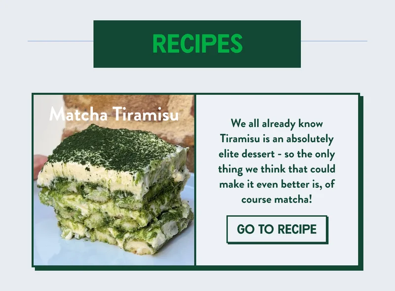 Matcha tiramisu