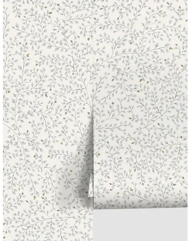 Dainty Leaves Wallpaper by Rylee + Cru - Blue
