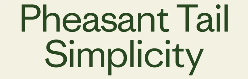 Pheasant Tail Simplicity