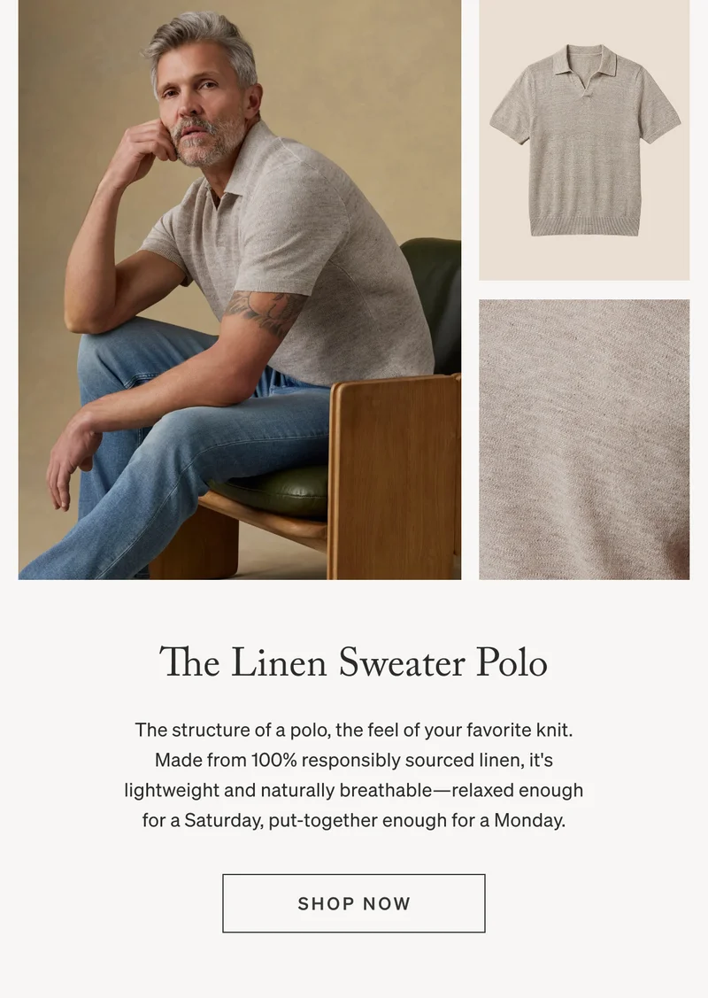 Linen Sweater Polo