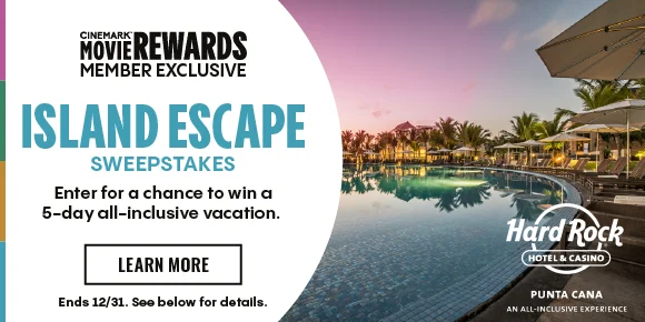 ISLAND ESCAPE SWEEPSTAKES | Enter for a chance to win a 5-day all-inclusive vacation | LEARN MORE | Ends 12/31. See below for details.