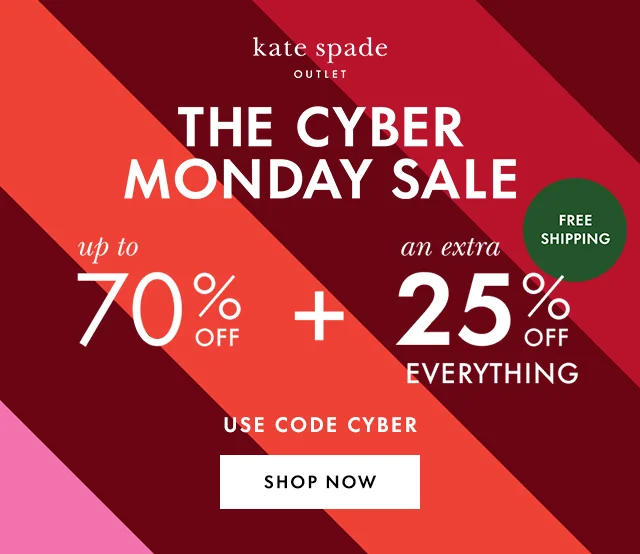 The Cyber Monday Sale up to 70% off + an extra 25% off everything FREE SHIPPING USE CODE CYBER Shop Now