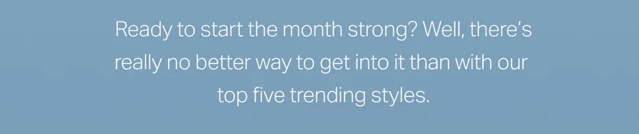 Ready to start the month strong?