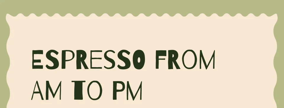 Espresso from AM to PM