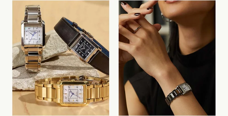 For the subtle sophisticates, the Bianca delivers charm through feminine motifs and sustainably luxurious materials, like its mother-of-pearl dial. Available in silver- and gold-tone.