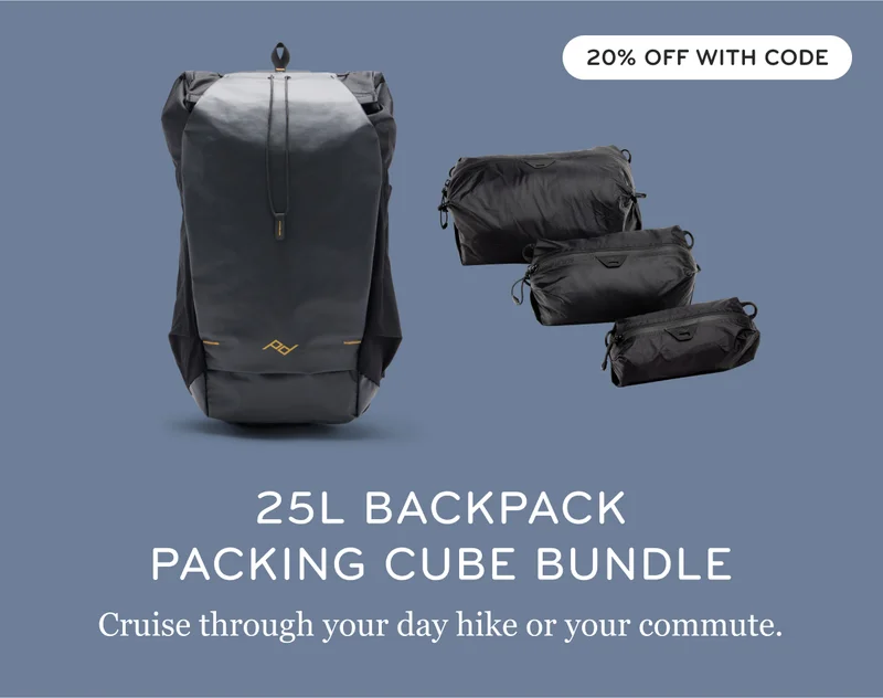 25L Backpack Packing Cube Bundle