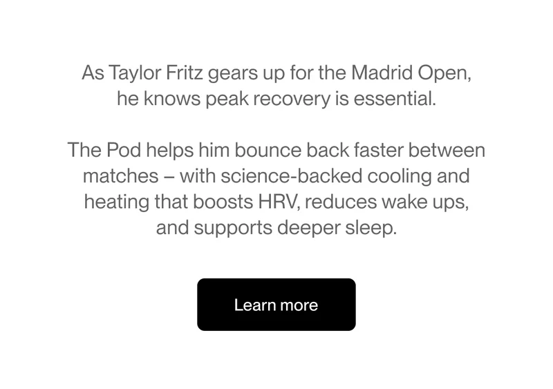 As Taylor Fritz gears up for the Madrid Open,  he knows peak recovery is essential.