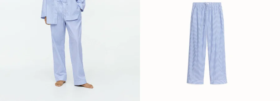 Poplin pyjamas trousers