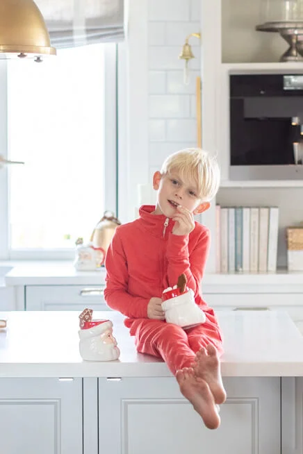Image of Kids Shay Romper in Holly Red