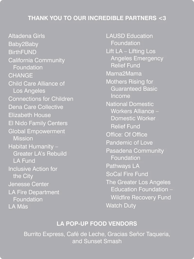 Thank you to our incredible partners <3