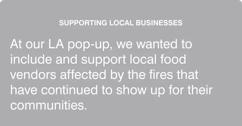 Supporting local businesses