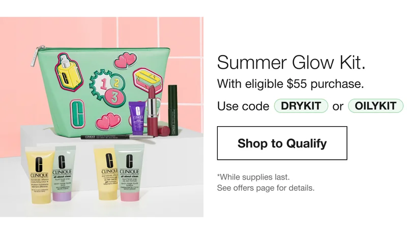 Summer Glow Kit. With eligible $55 purchase. Use code discount code or OILYKIT Shop to Qualify *While supplies last. See offers page for details.