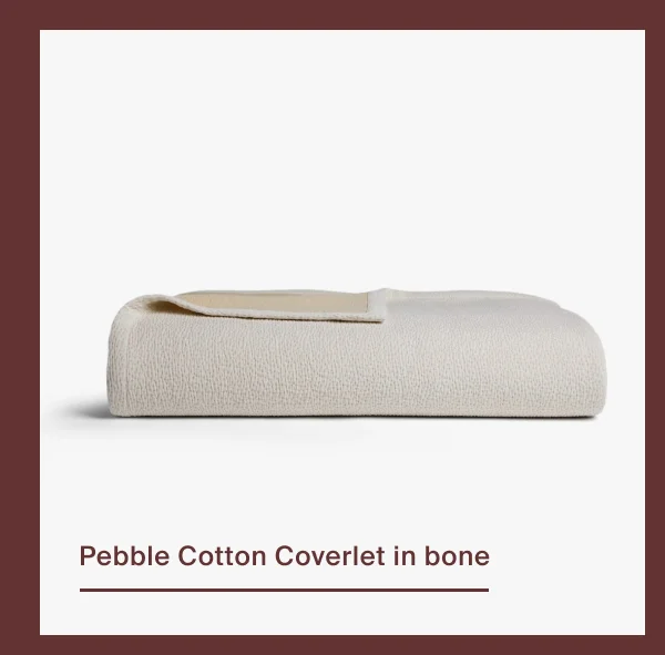 Pebble Cotton Coverlet in Bone