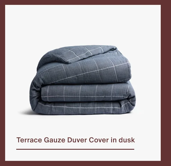Terrace Gauze Duvet Cover in Dusk