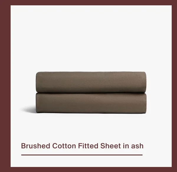 Brushed Cotton Fitted Sheet in Ash