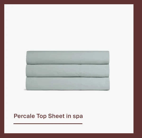 Percale Top Sheet in Spa