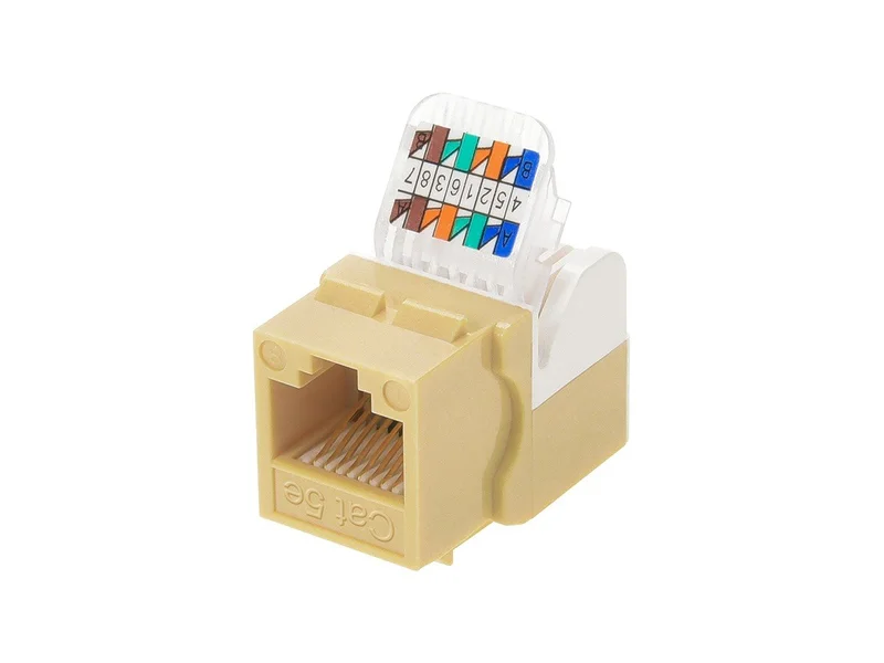 Cat5E discount code Tool-less Keystone Jack for 22-24AWG Solid Wire, Beige