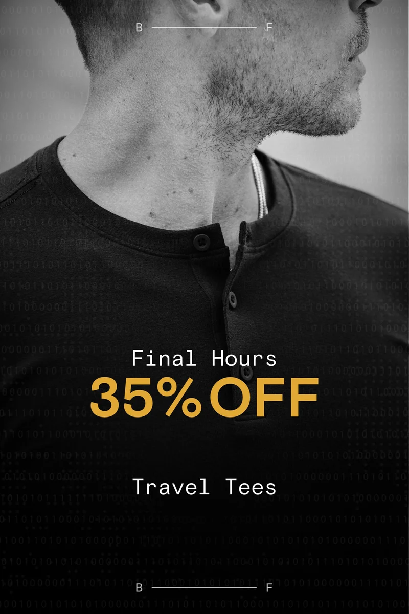 Final Hours 35% OFF Travel Tees