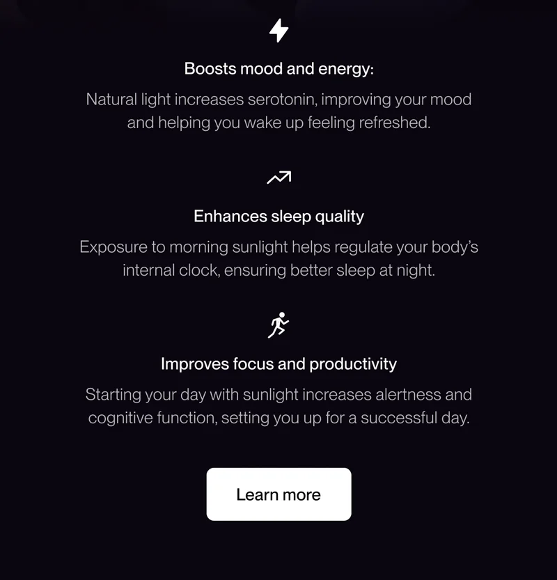 The benefits of morning light