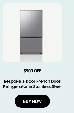 $900 OFF - Bespoke 3-Door French Door Refrigerator in Stainless Steel - BUY NOW