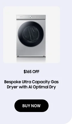 $165 OFF - Bespoke Ultra Capacity Gas Dryer with AI Optimal Dry - BUY NOW
