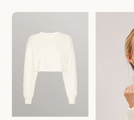 LuxeFleece Boxy Pullover in Fresh Snow