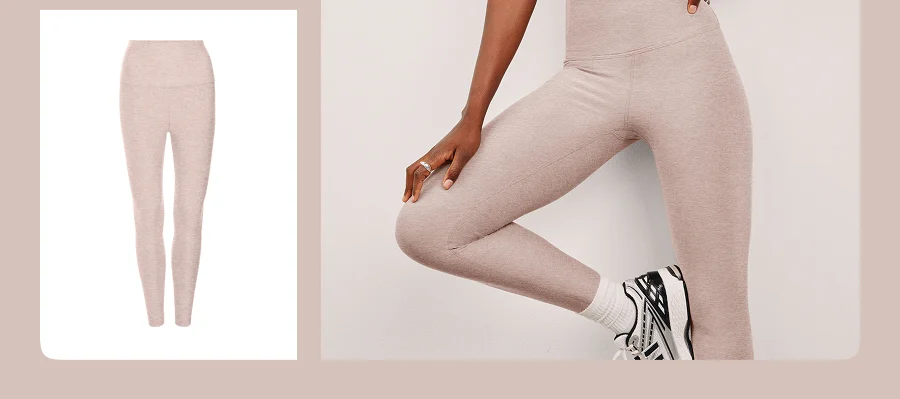 Spacedye At Your Leisure High Waisted Midi Legging in Chai