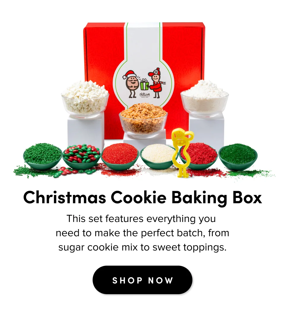 Christmas Cookie Baking Box This set features everything you  need to make the perfect batch, from sugar cookie mix to sweet toppings. SHOP NOW