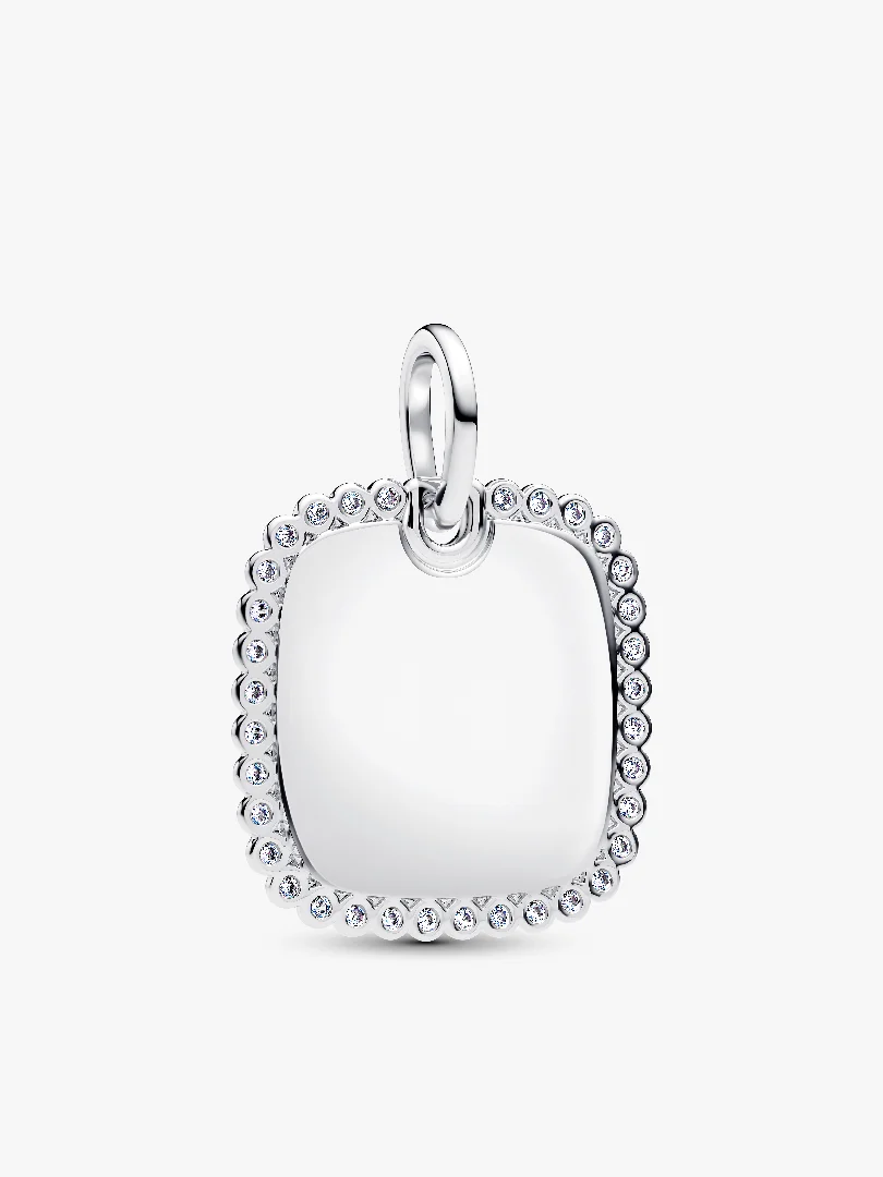 Engravable Square Tag Pendant