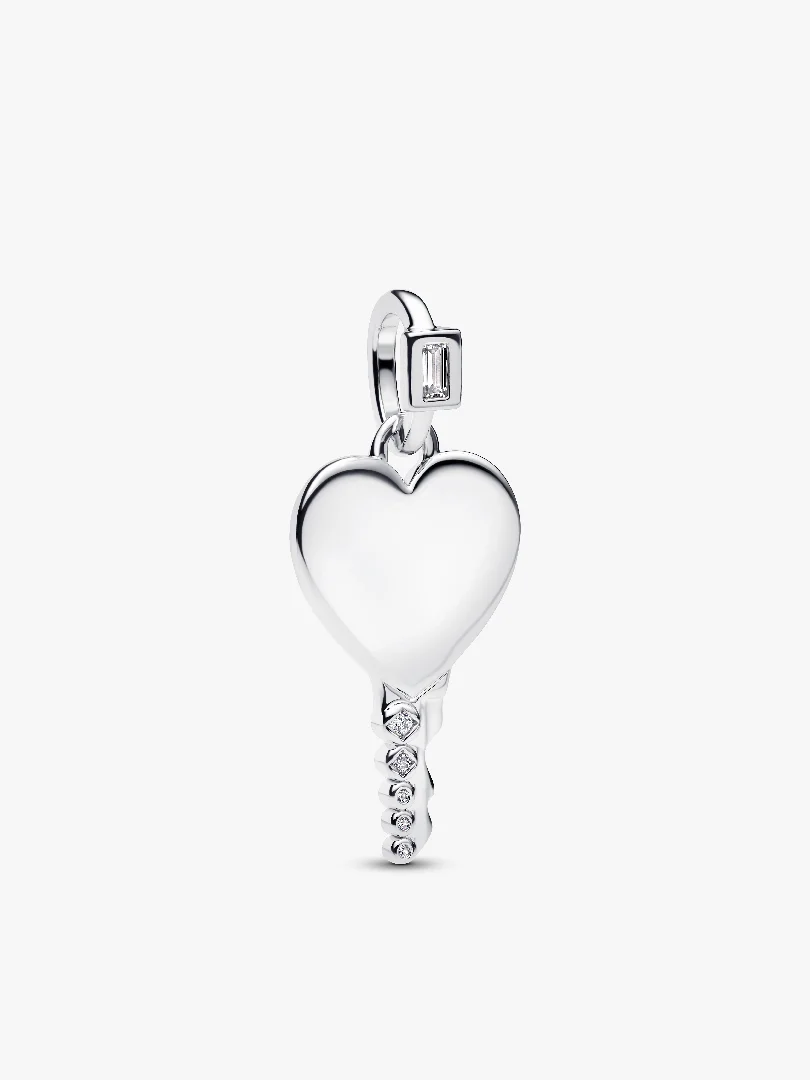 Engravable Heart Key Pendant