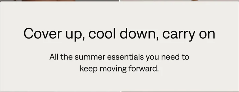 Cover up, cool down. Shop warm weather