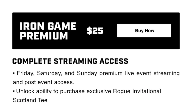 Iron Game Premium - $25