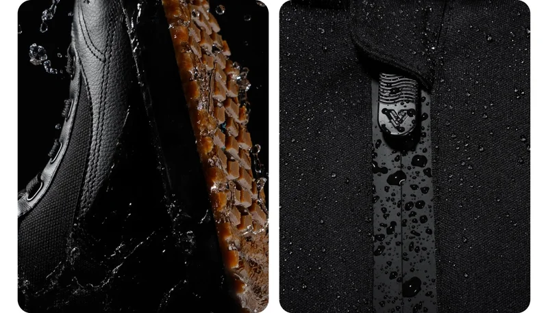 Two graphics of detail shots of the Space Black styles.