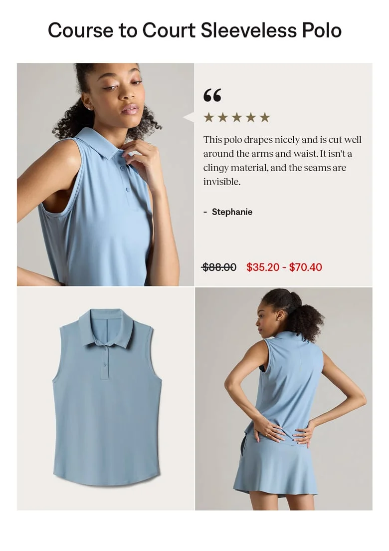 Course to Court Sleeveless Polo