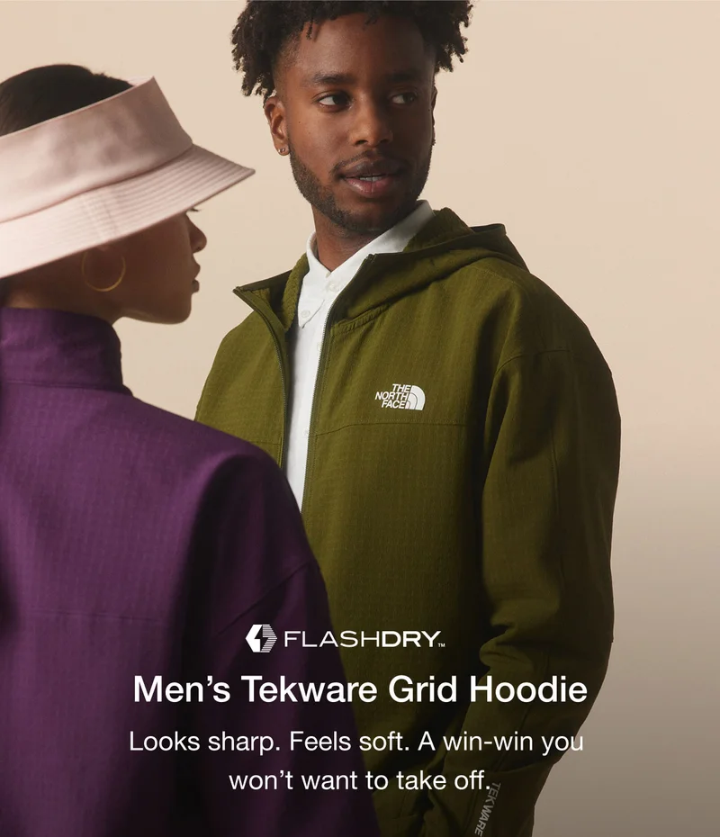 FLASHDRY™ Men's Tekware Grid Hoodie. Looks sharp. Feels soft. A win-win you won't want to take off.