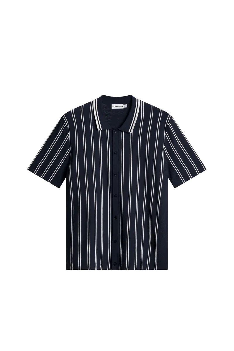 Image of Rue Knit SS Shirt / JL Navy
