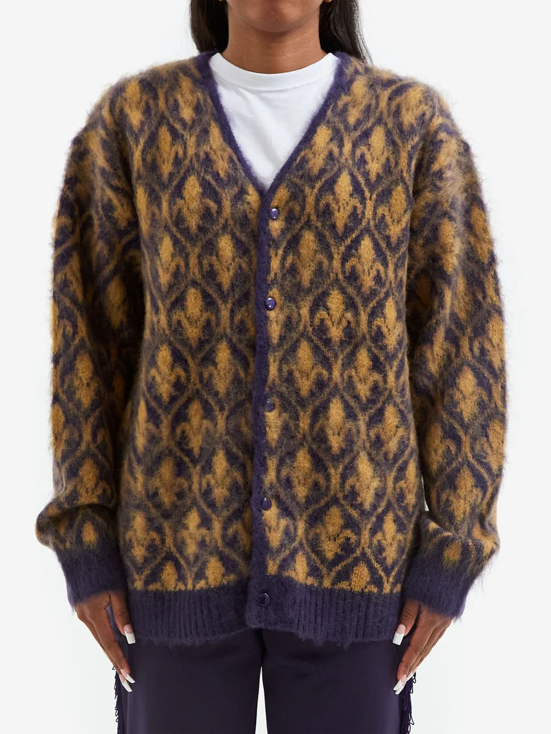 Image of Needles Mohair Ornament Cardigan - Purple