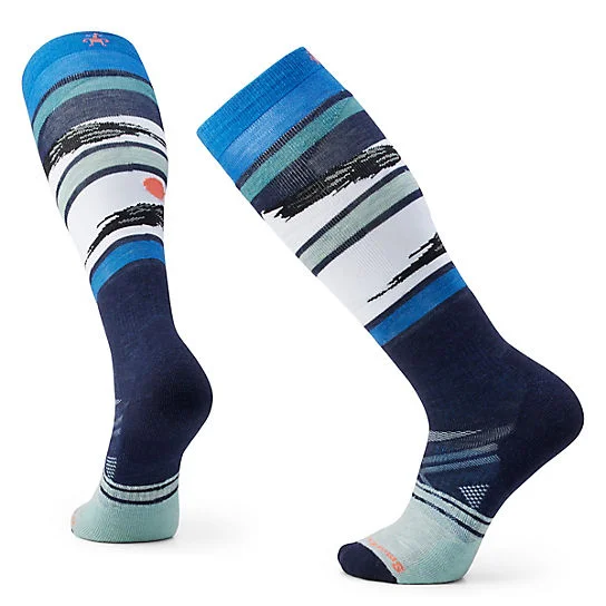 Ski Midnight Ski Pattern Over The Calf Socks