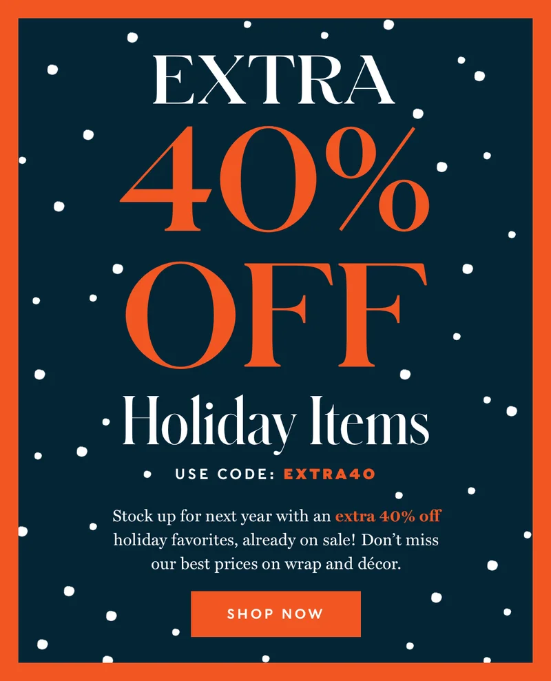 Extra 40% Off Sale Items