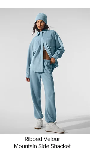 Ribbed Velour Mountain Side Shacket