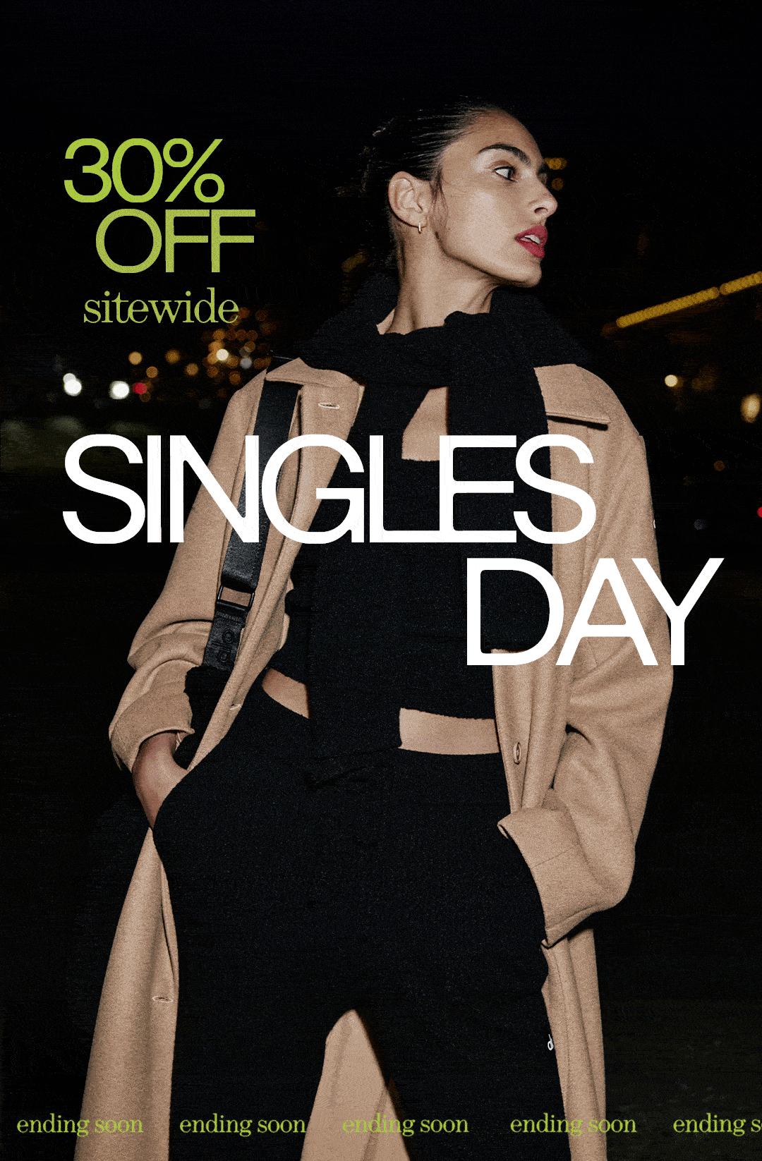 30% OFF sitewide SINGLES DAY ending soon