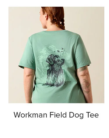 Workman Field Dog Tee in Malachite Green