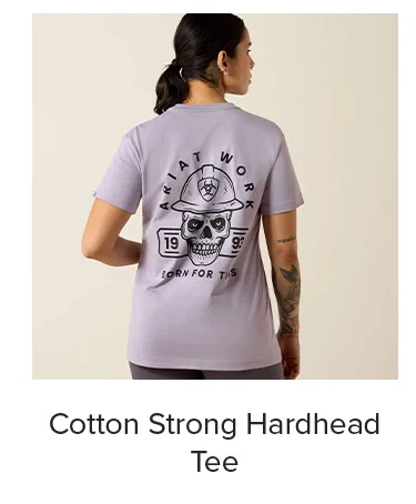 Cotton Strong Hardhead Tee in Purple Ash