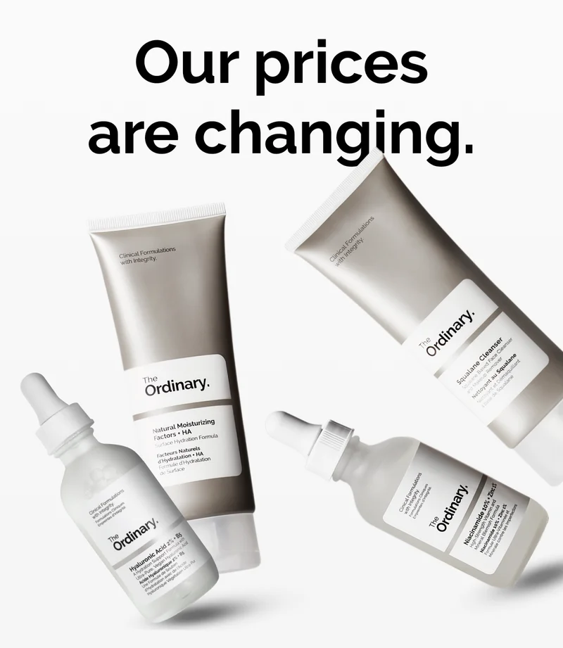 Our prices are changing.