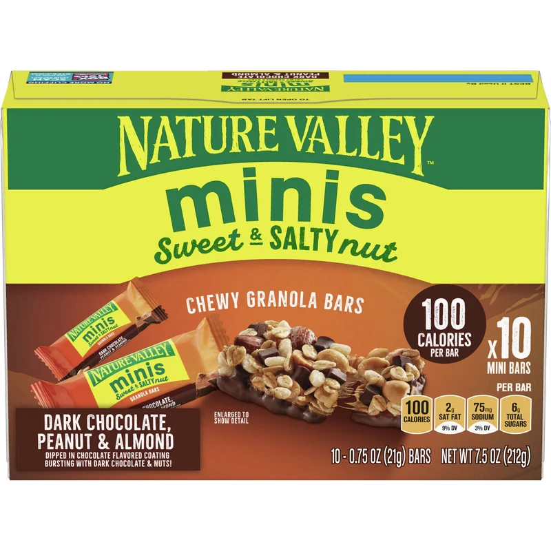 Image of Nature Valley Minis Dark Chocolate Peanut Almond Bars (10 CT)