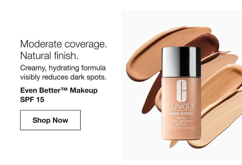 Moderate coverage. Natural finish. Creamy, hydrating formula visibly reduces dark spots. Even Better™ Makeup SPF 15 Shop Now