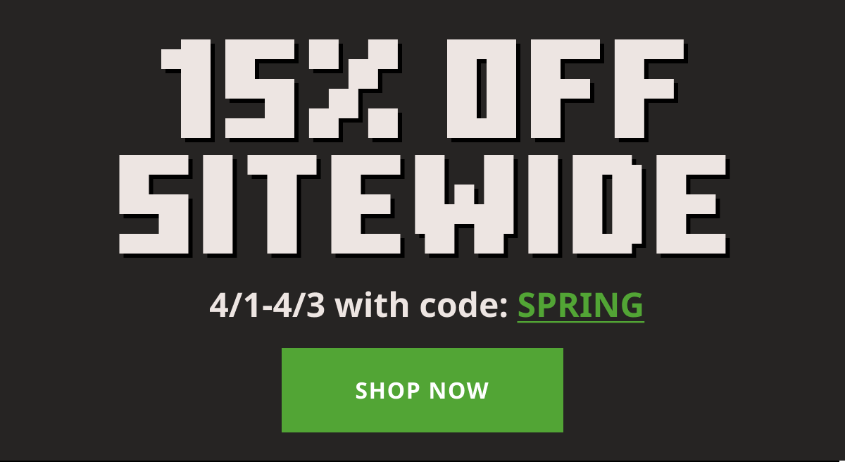 15% off sitewide with code discount code